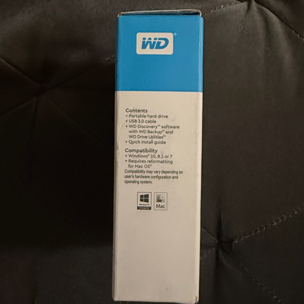 WD Easystore WDBDNK0010BBK - Hard drive - 1 TB - external (portable) - USB 3.0 - Picture 8 of 8